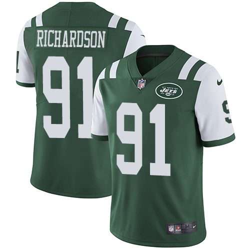 Nike Jets #91 Sheldon Richardson Green Team Color Men's Stitched NFL Vapor Untouchable Limited Jersey